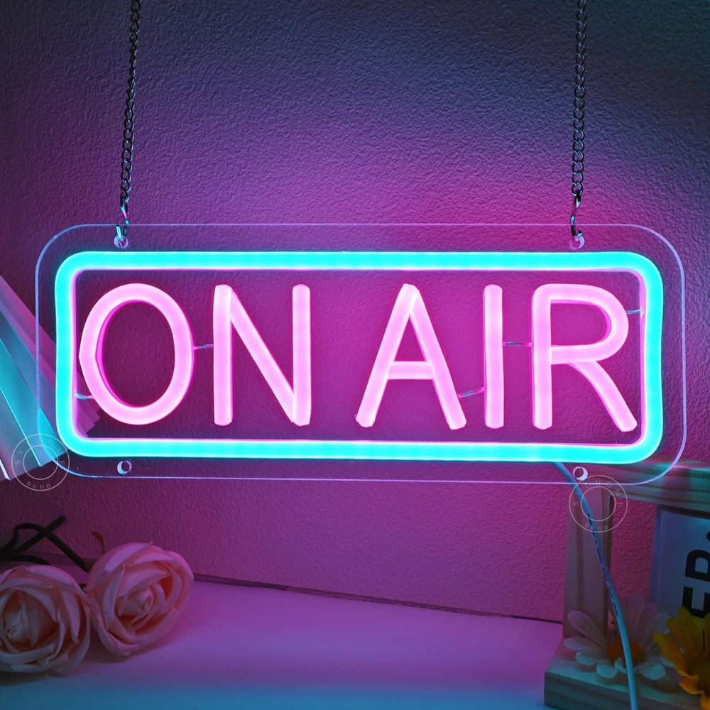 On Air Live Streaming Streamer LED Neon Wall Sign