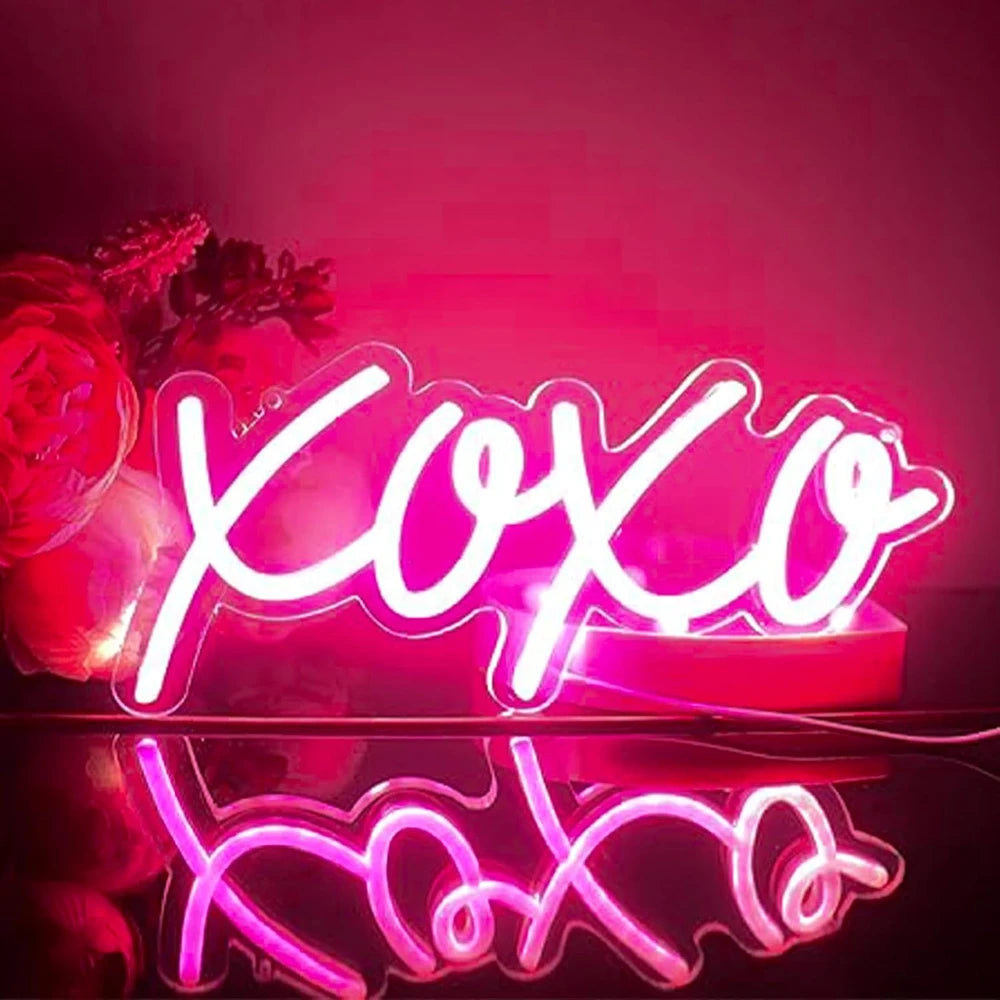 Pink XOXO LED Neon Sign
