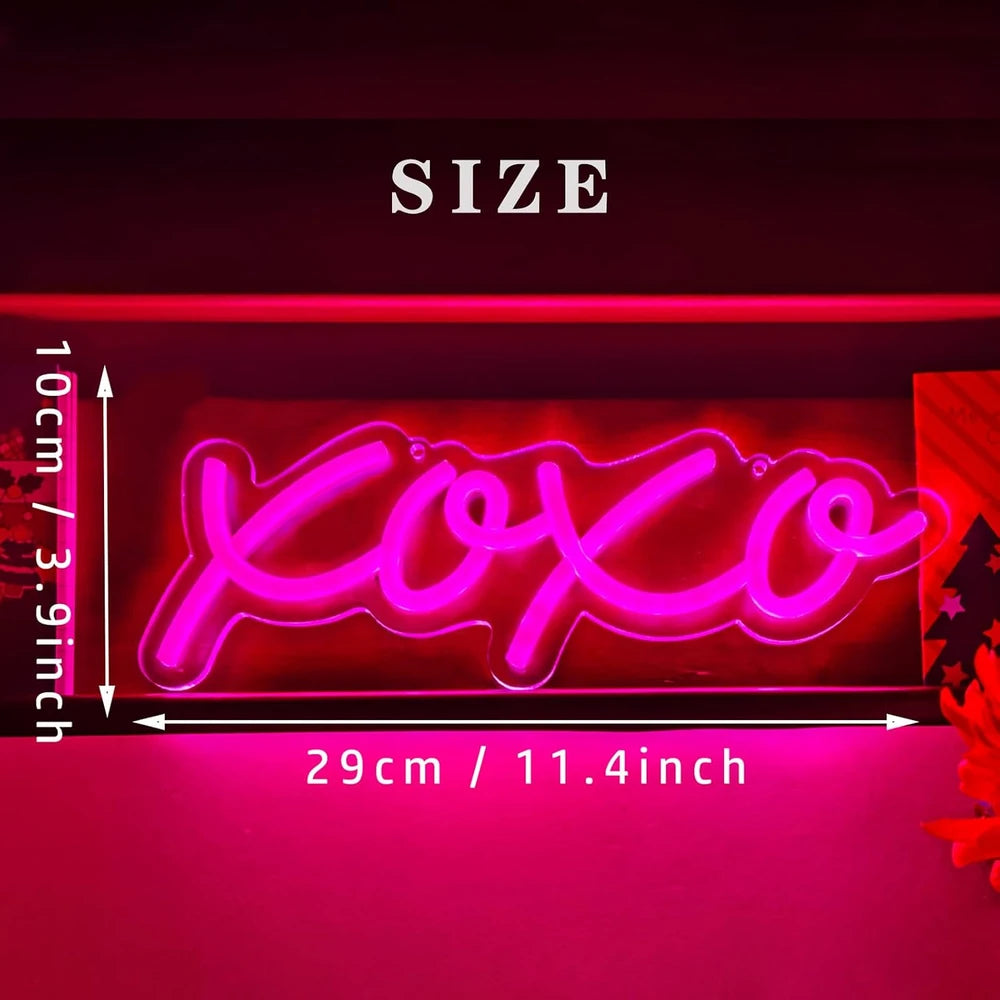 Pink XOXO LED Neon Sign