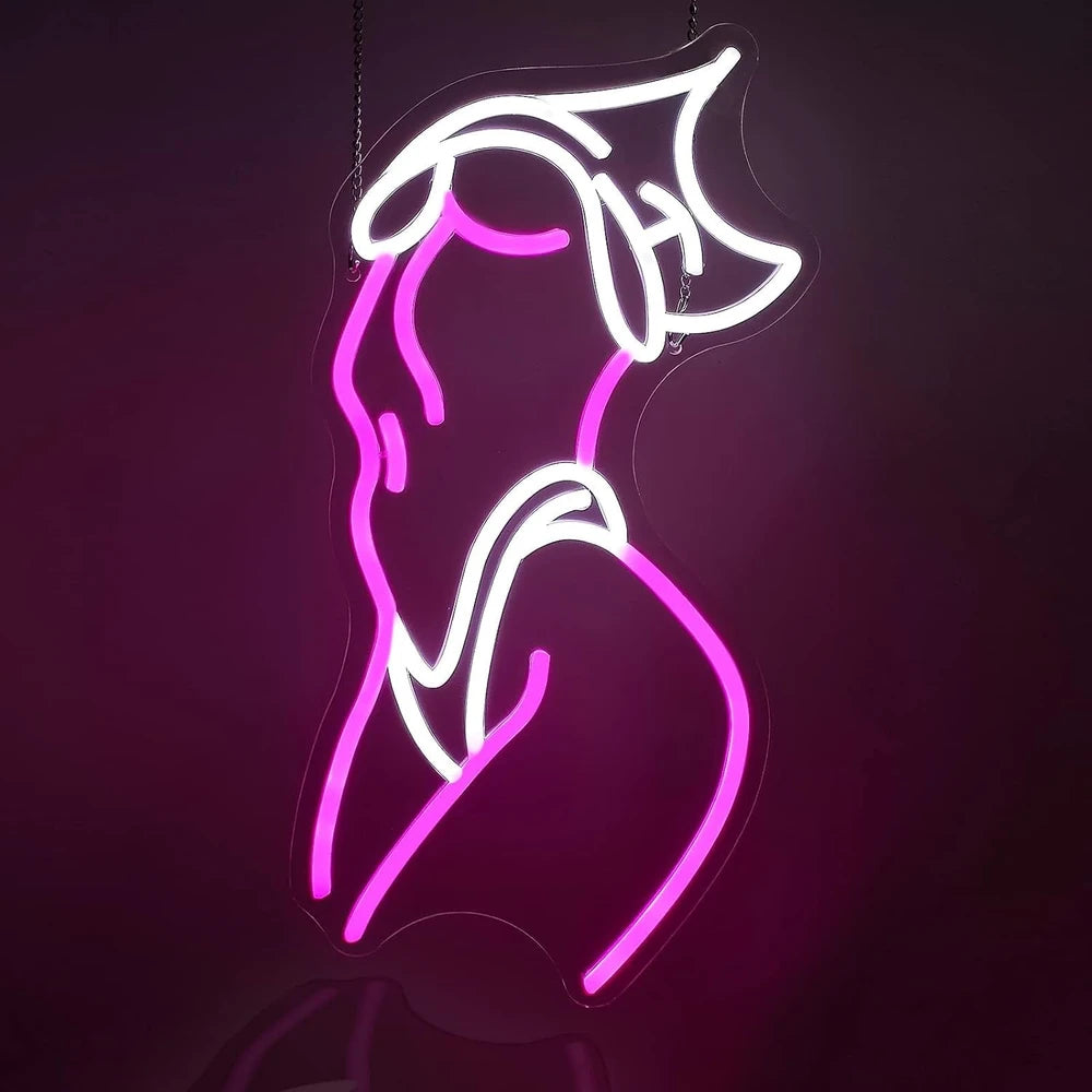 Pink Sexy Lady Neon Wall Sign