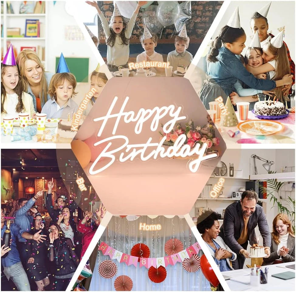 Happy Birthday Neon Sign