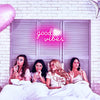 Pink Good Vibes Heart Neon Wall Sign