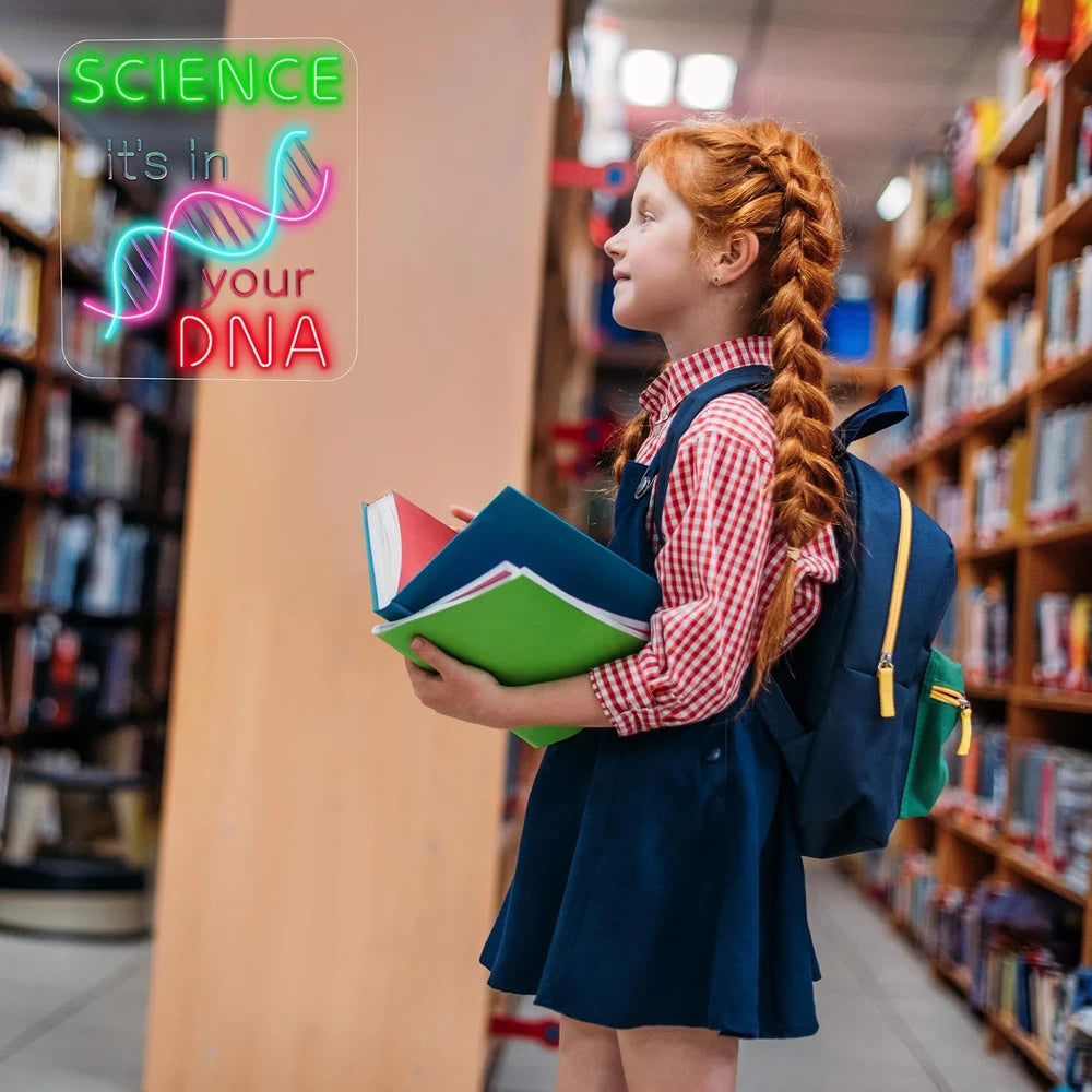 Science DNA Neon Wall Sign