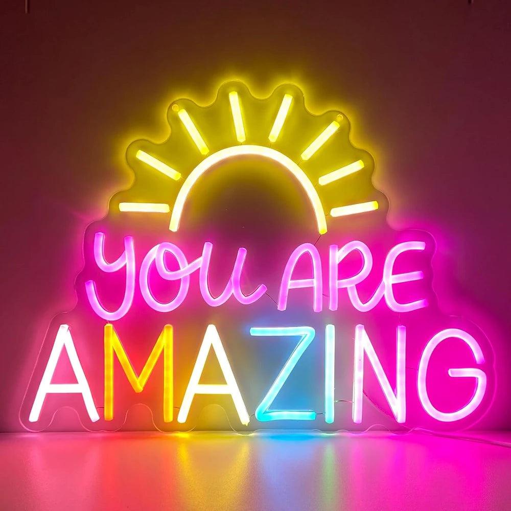 You Are Amazing Motivational Neon Classroom Sign