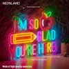 I'm So Glad You're Here Classroom Teacher Neon Sign