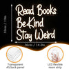 Read Books Be Kind Stay Weird Library Classroom Neon Wall Light