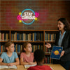 Stay Curious Science Classroom Neon Sign