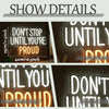 Inspirational Gym/Classroom Don't Stop Until You're Proud Neon Wall Sign