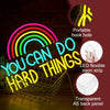 You Can Do Hard Things Rainbow Classroom Neon Wall Sign