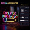 Colorful Cool Kids Read Books Library Neon Classroom Sign