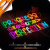 Progress Over Perfection Classroom Neon Sign