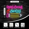 Read Books Be Kind Classroom Neon Sign