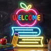 Welcome Classroom Book LED Neon Sign