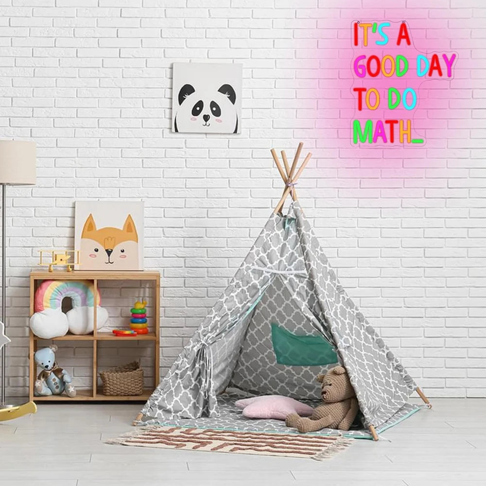 Colorful Good Day To Do Math Classroom Neon Sign