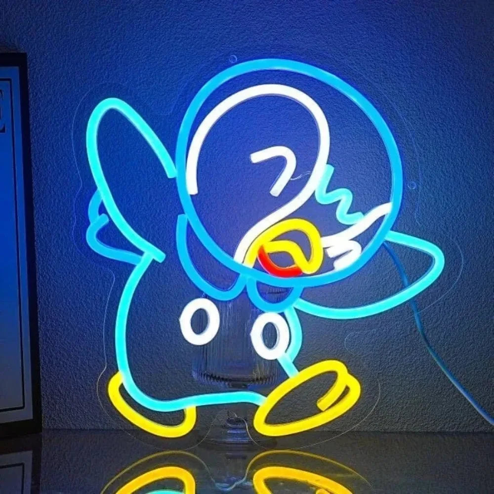 Piplup Pokemon Video Game LED Neon Sign