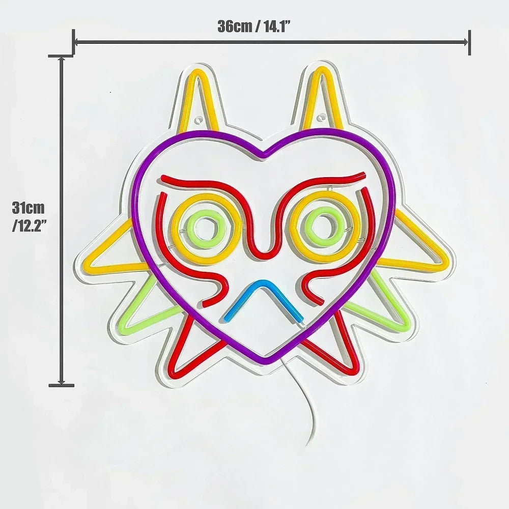 Majora's Mask Legend of Zelda Video Game Gamer LED Neon Sign