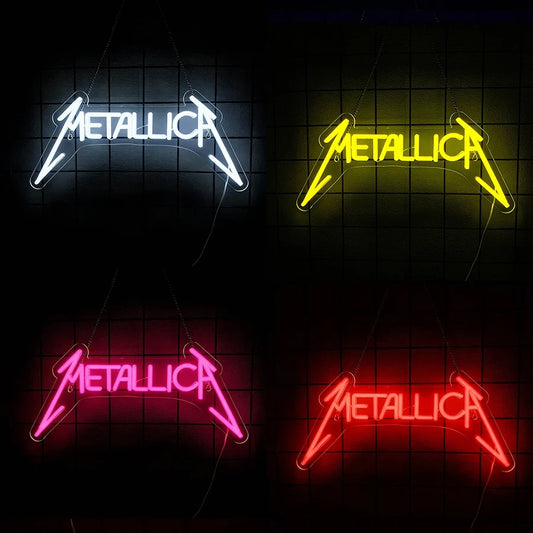 Metallica Rock Band Music LED Neon Light Sign