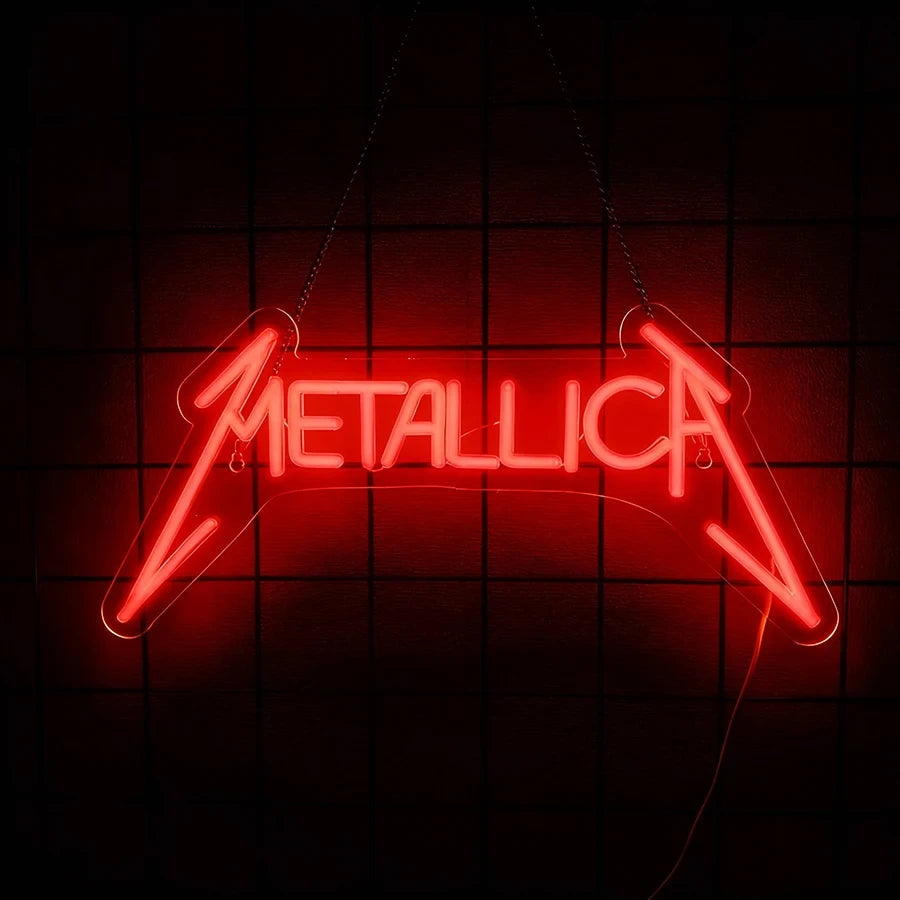 Metallica Rock Band Music LED Neon Light Sign