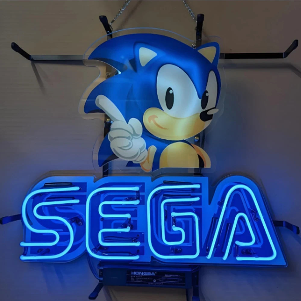 SEGA Video Game Gamer Neon Sign Light