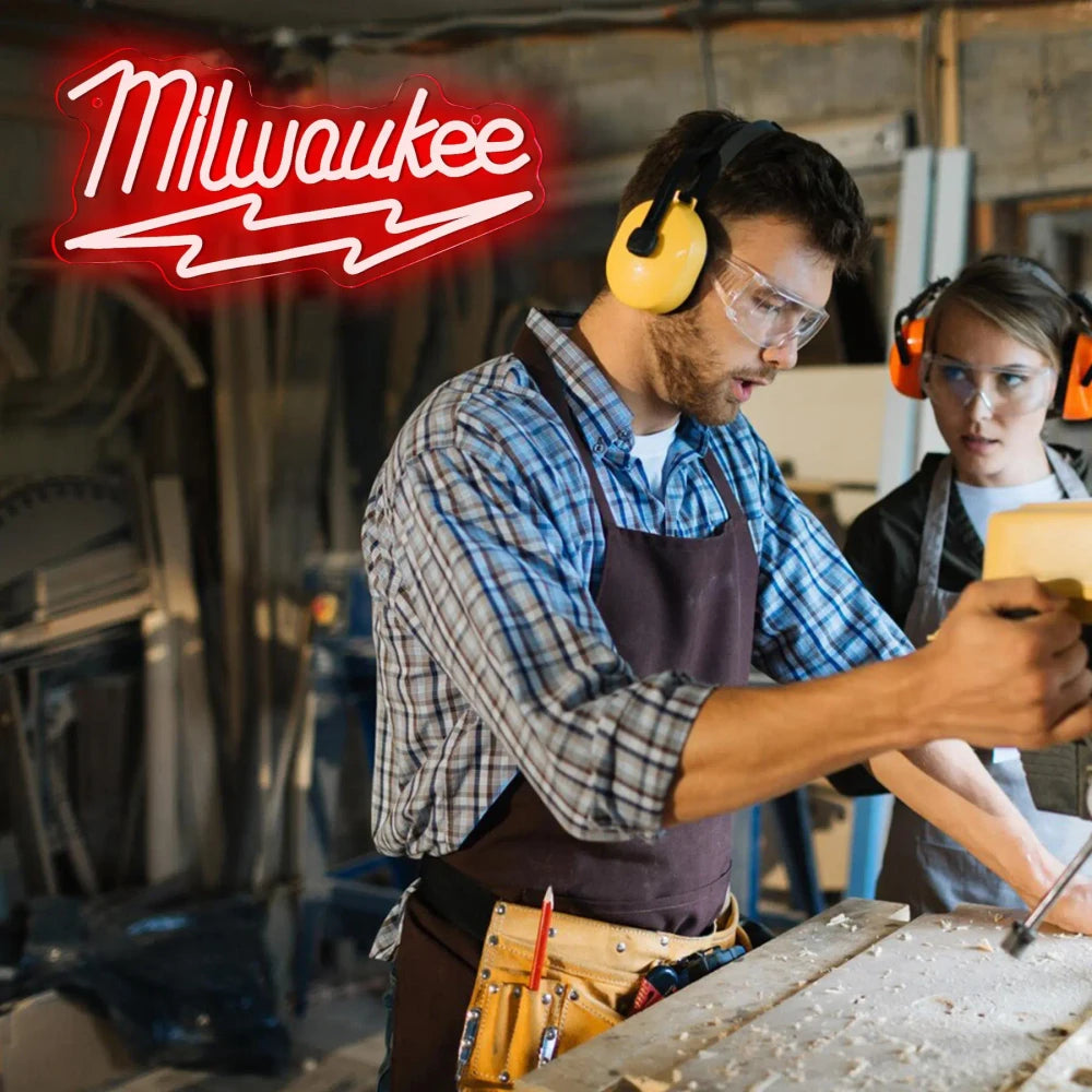 Milwaukee Tools Garage LED Neon Sign