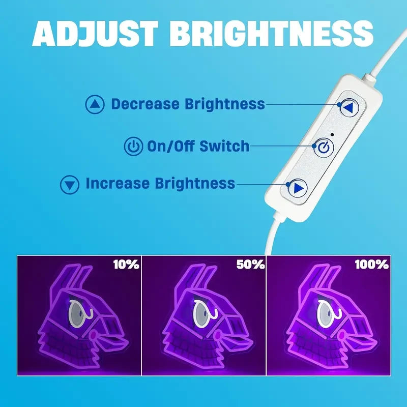 Fortnite Loot Llama Video Game Gamer LED Neon Sign