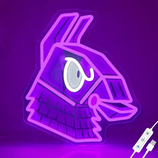 Fortnite Loot Llama Video Game Gamer LED Neon Sign