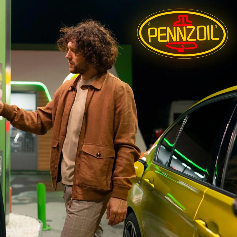 Pennzoil Motor Oil Garage LED Neon Sign