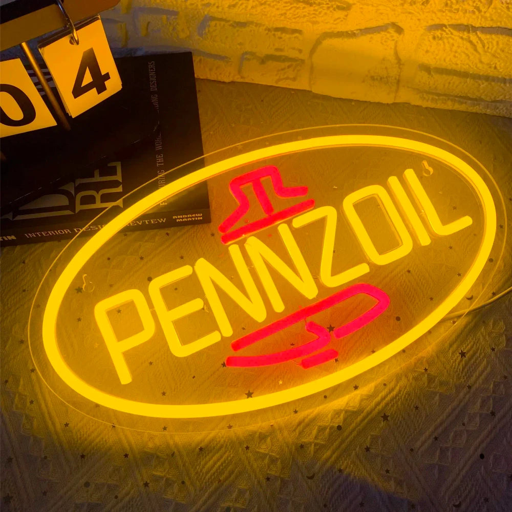 Pennzoil Motor Oil Garage LED Neon Sign