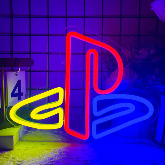 PS Playstation Video Game Gamer Neon Sign