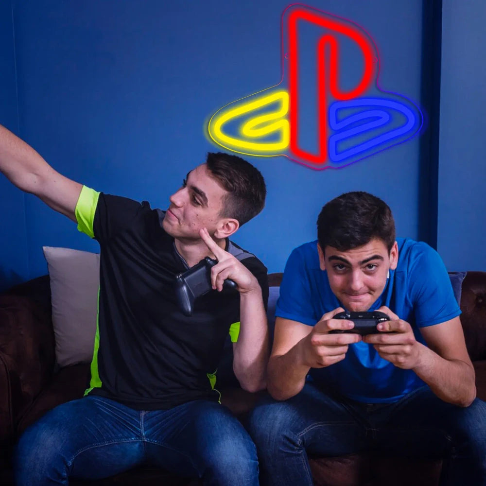 PS Playstation Video Game Gamer Neon Sign