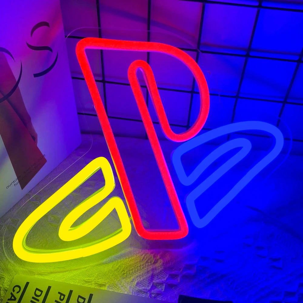 PS Playstation Video Game Gamer Neon Sign