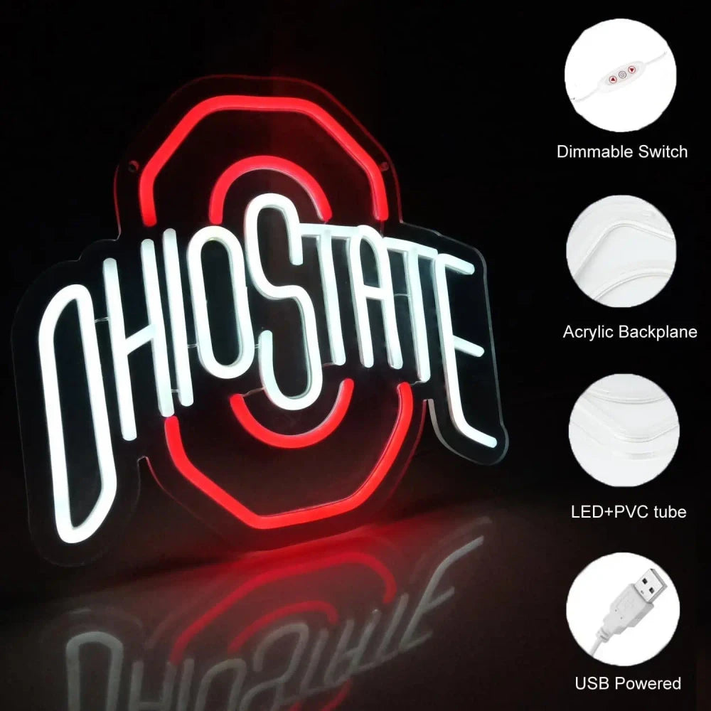 Ohio State Football LED Neon Sign