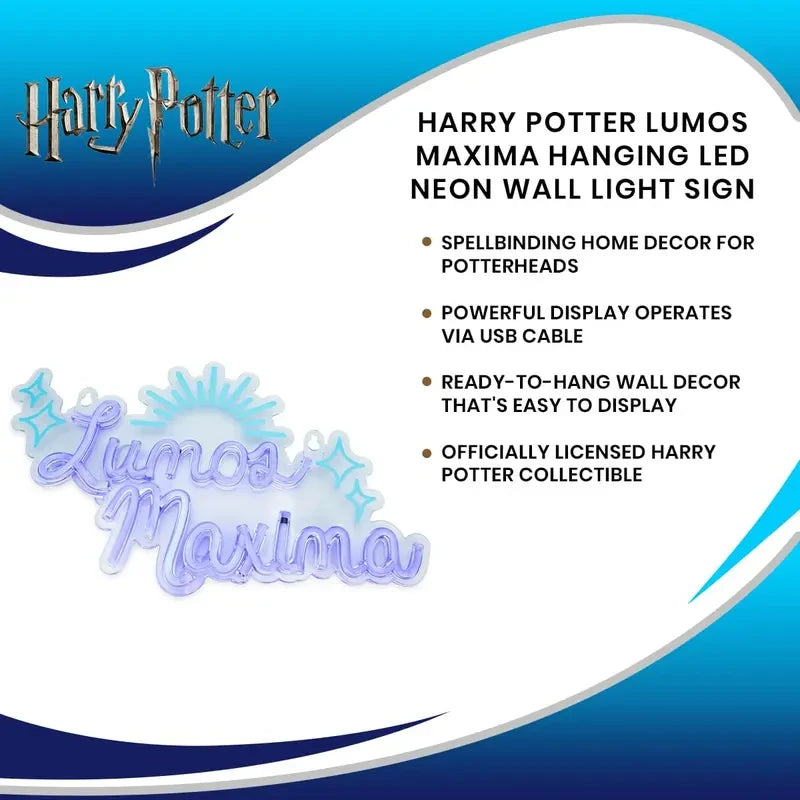 Harry Potter Lumos Maxima LED Neon Sign