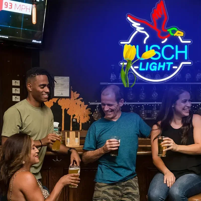 Busch Light Beer Neon Wall Sign