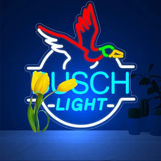 Busch Light Beer Neon Wall Sign