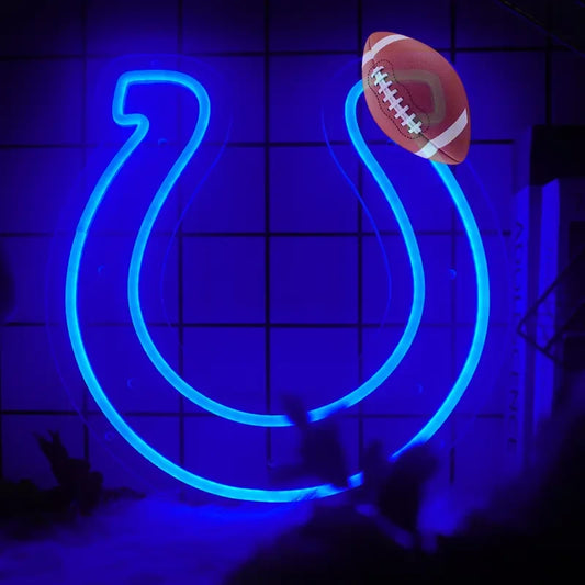 Indianapolis Colts LED Football Neon Sign