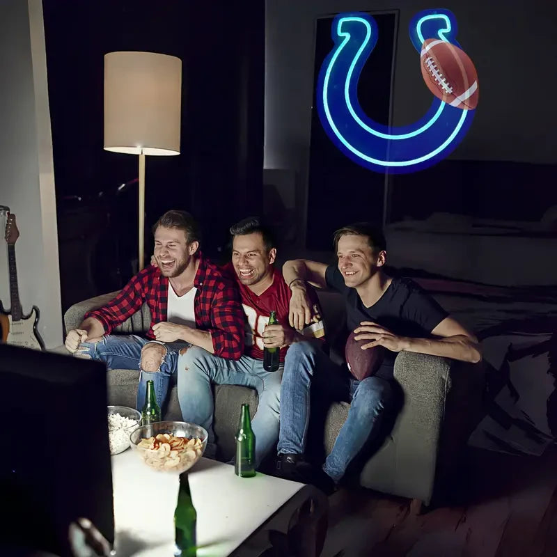 Indianapolis Colts LED Football Neon Sign