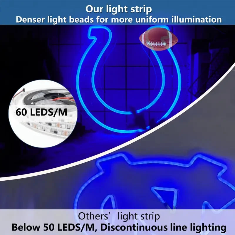 Indianapolis Colts LED Football Neon Sign