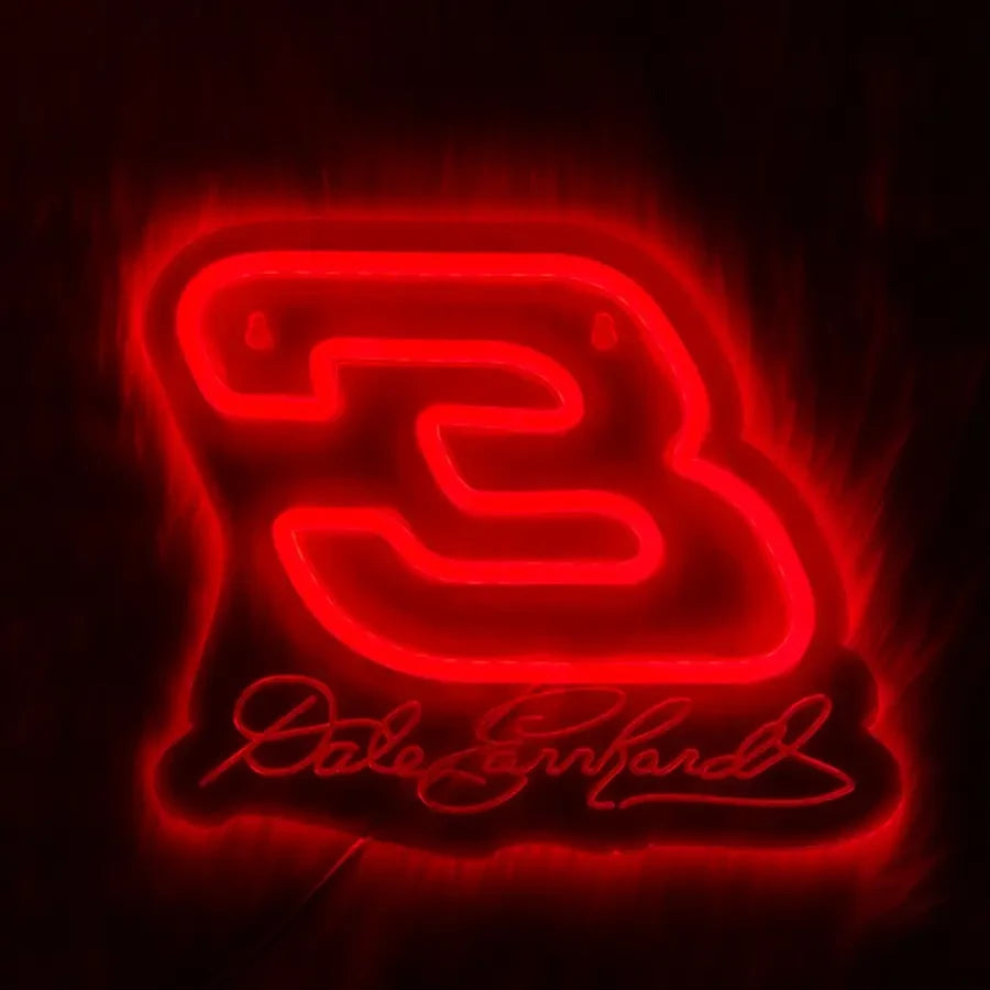 Dale Earnhardt Nascar Neon Tribute Sign