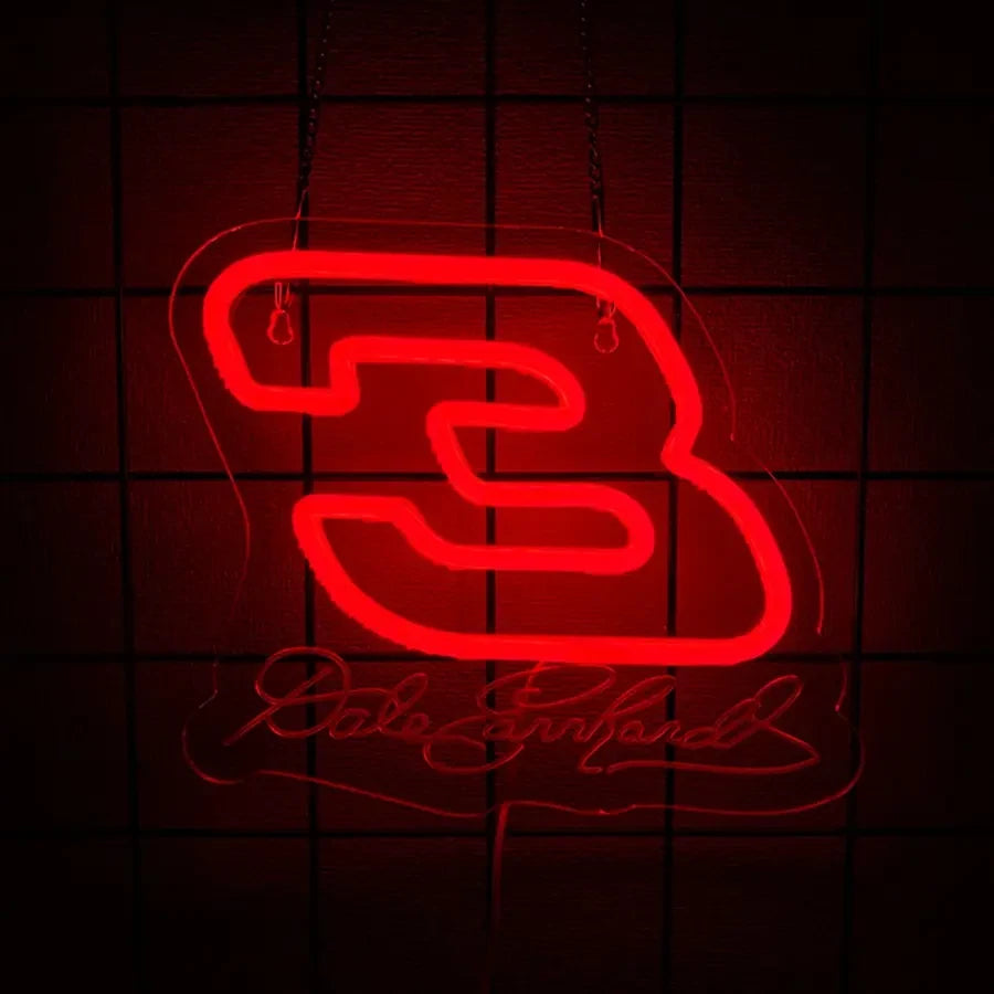 Dale Earnhardt Nascar Neon Tribute Sign
