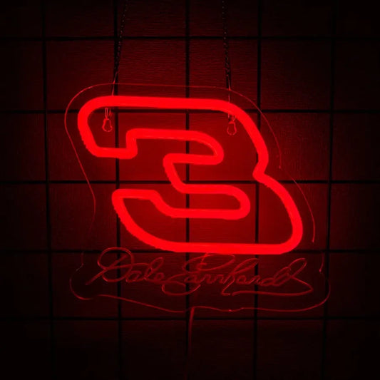 Dale Earnhardt Nascar Neon Tribute Sign