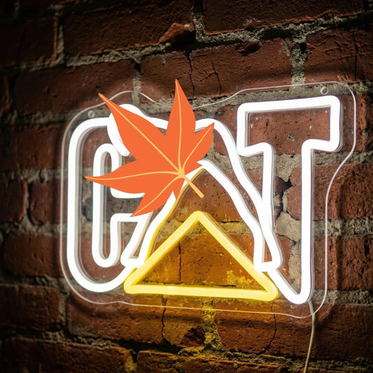 CAT Sexy Woman LED Neon Sign