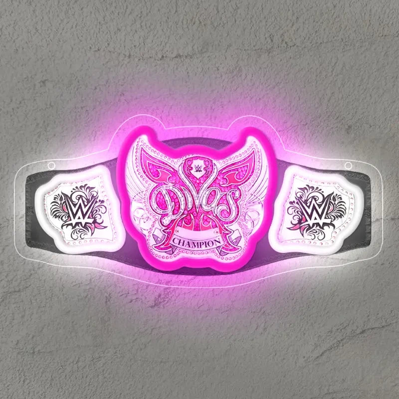 WWE Divas Wrestling Belt LED Neon Sign