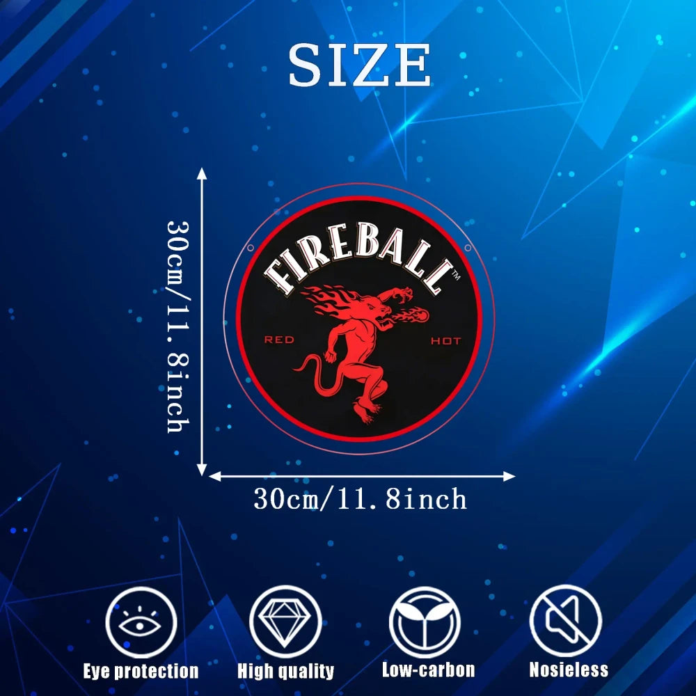 Fireball Whiskey Vintage LED Neon Sign