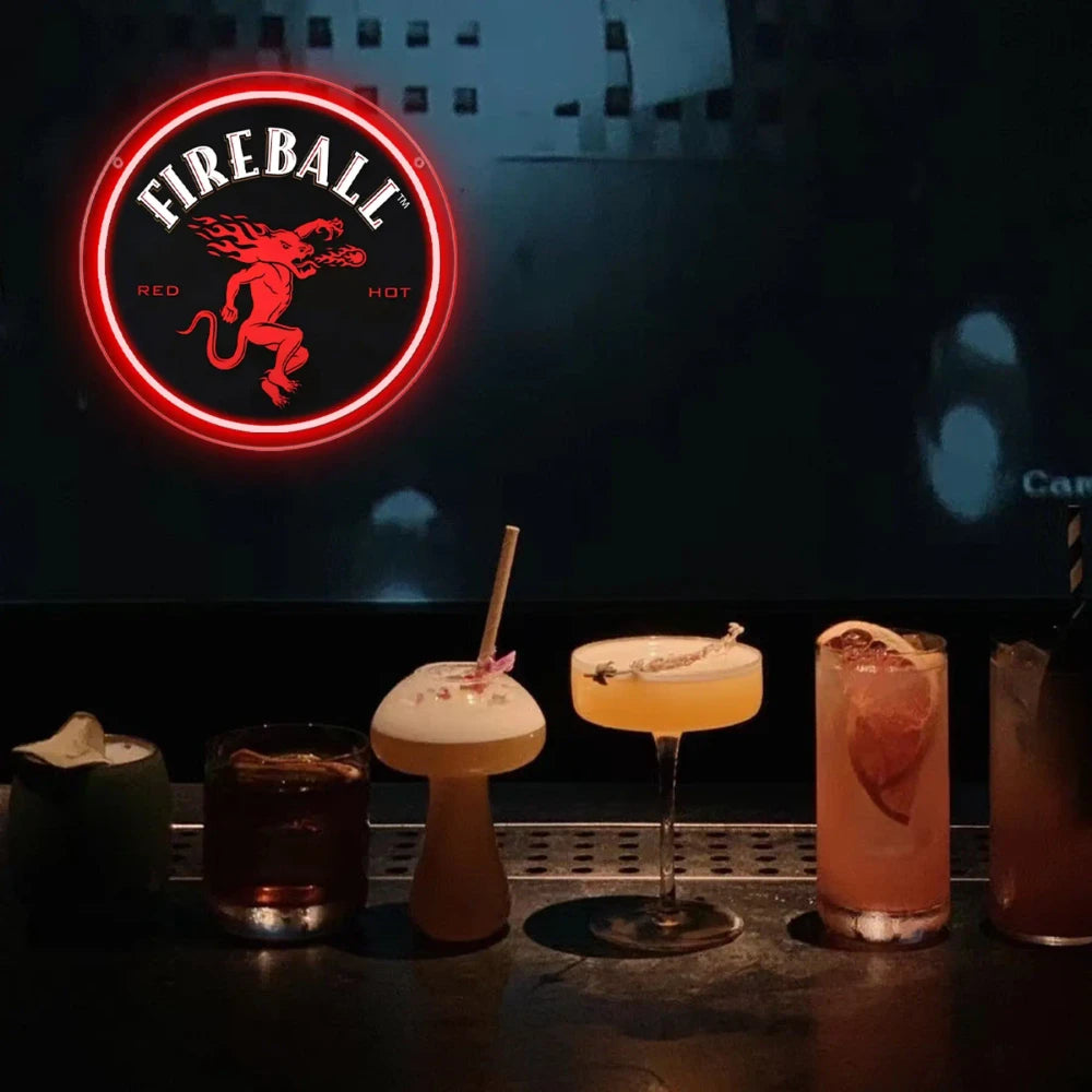 Fireball Whiskey Vintage LED Neon Sign