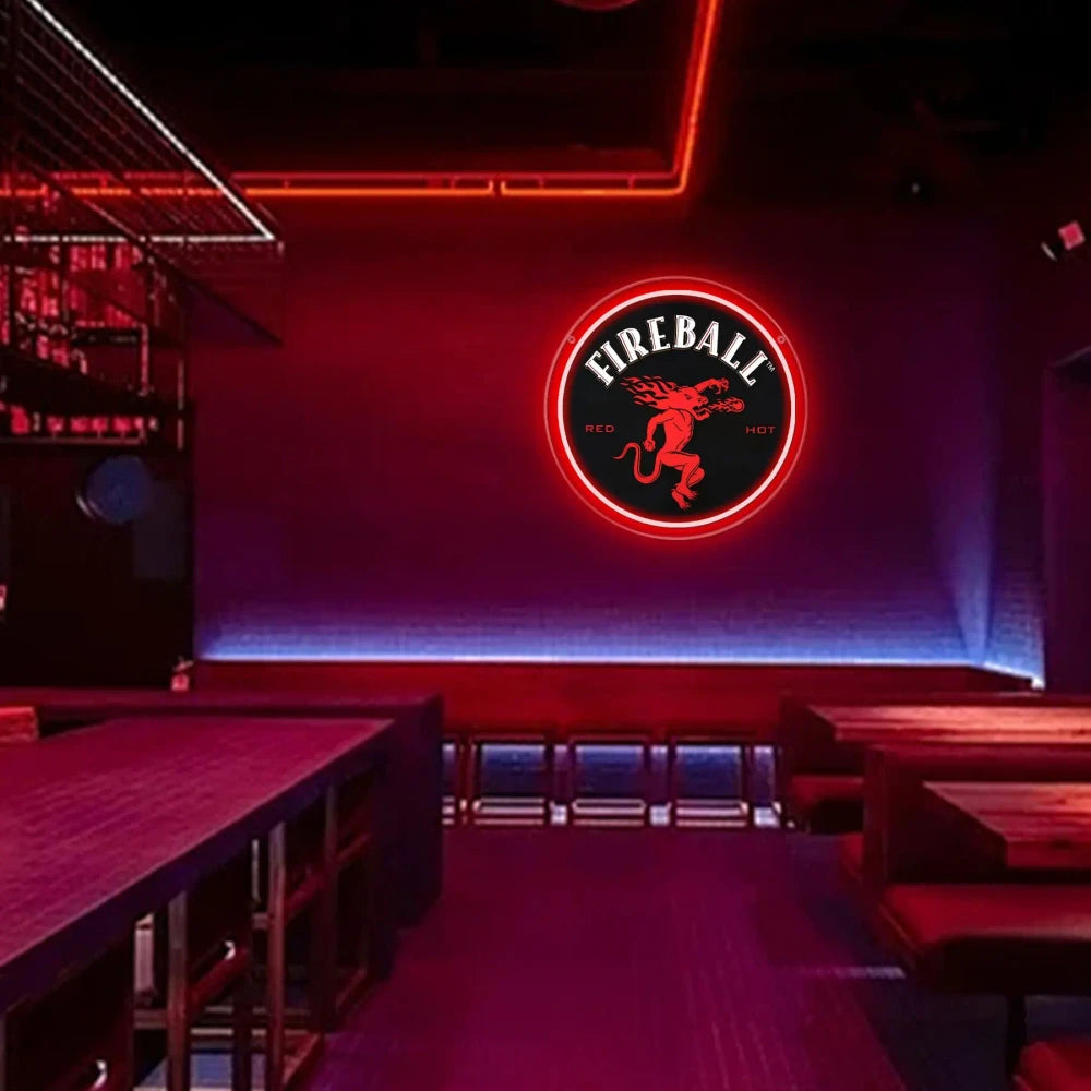 Fireball Whiskey Vintage LED Neon Sign