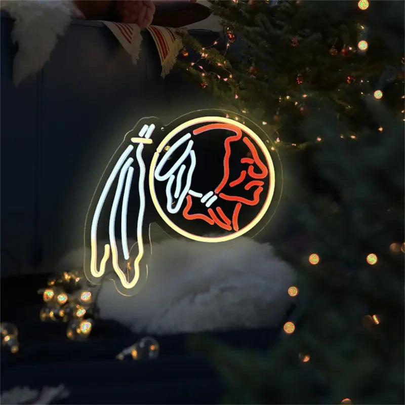 Washington Redskins Team Logo LED Neon Sign