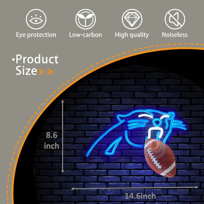 Panthers Football LED Neon Light