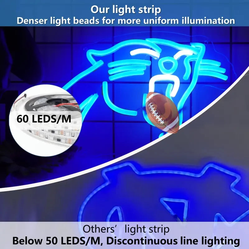 Panthers Football LED Neon Light