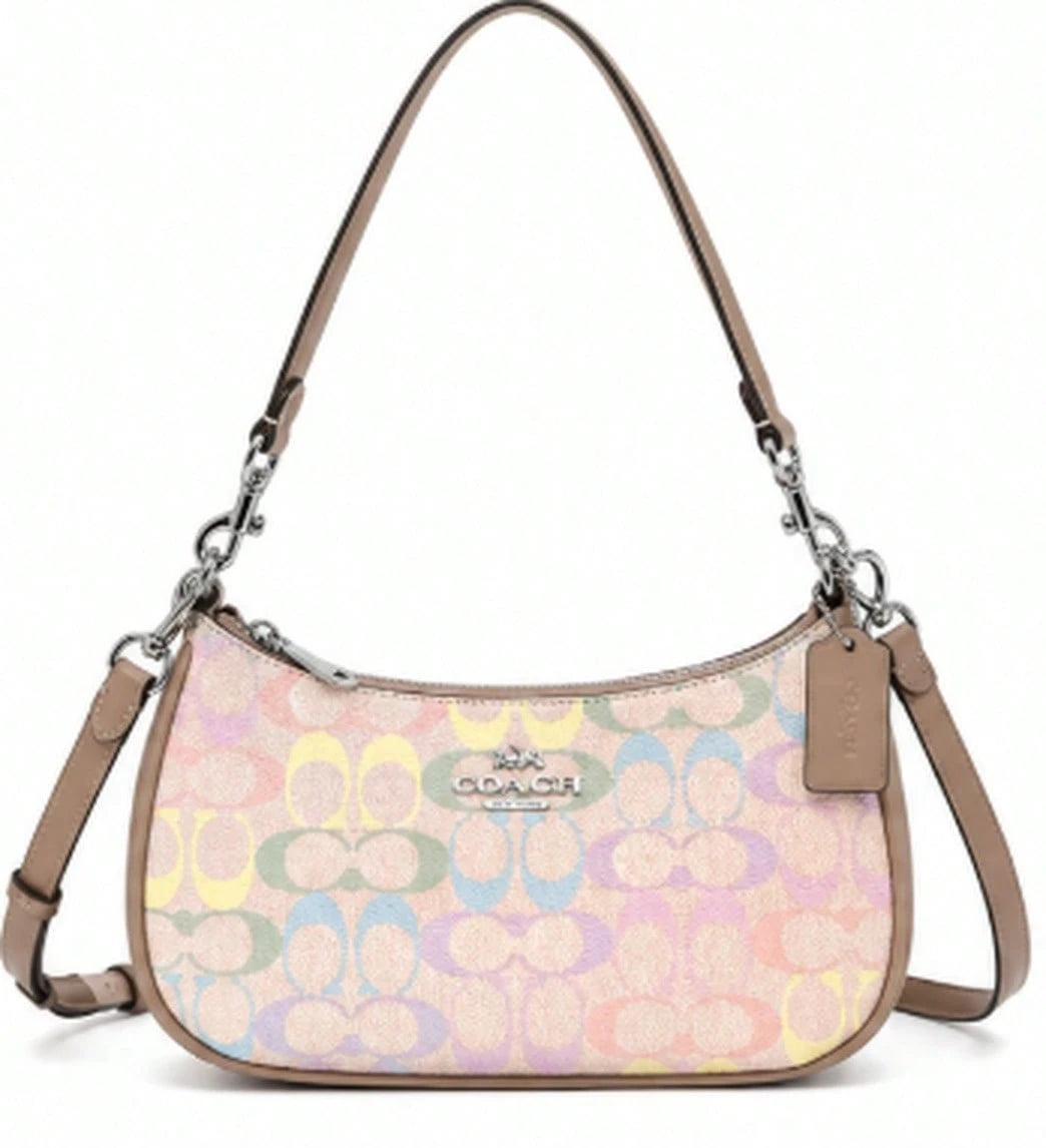 COACH Signature Rainbow Monogram Shoulder Bag